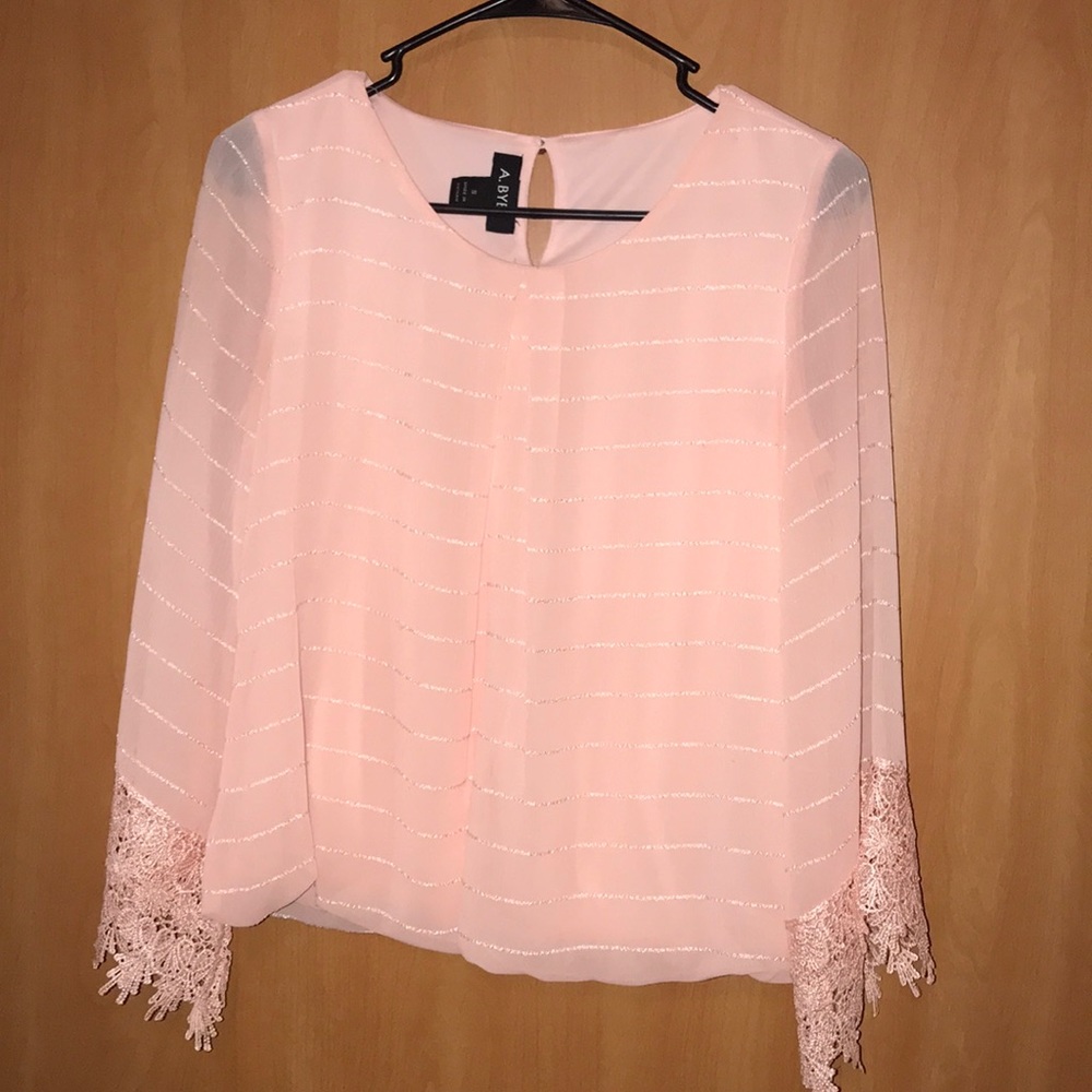 Pink long-sleeve top